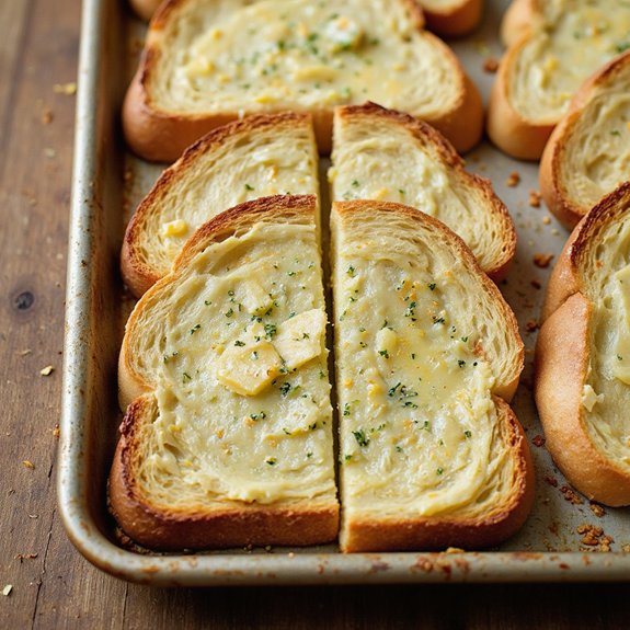 sliced bread garlic toast
