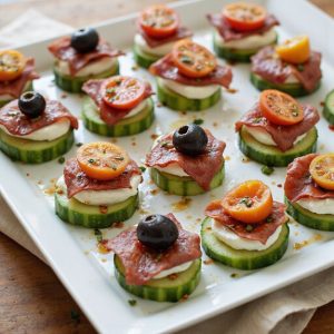 small bite sized skewered appetizers