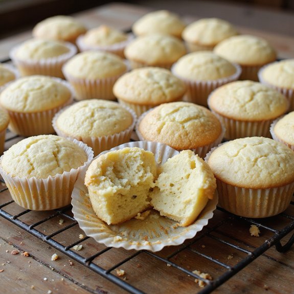 small classic vanilla cupcakes