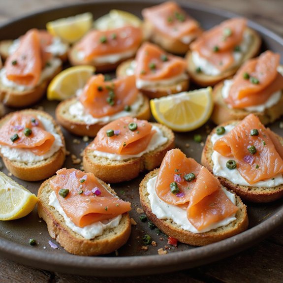 smoked salmon crostini appetizers