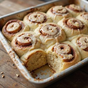 sourdough cinnamon roll recipe title