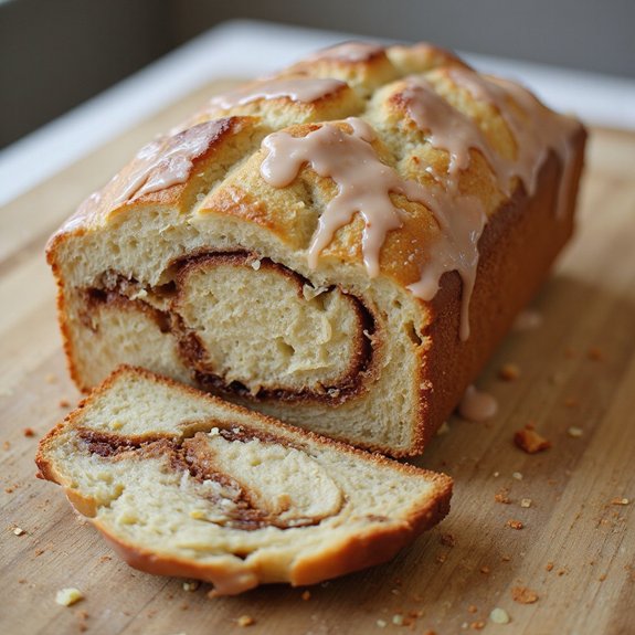sourdough discard cinnamon loaf