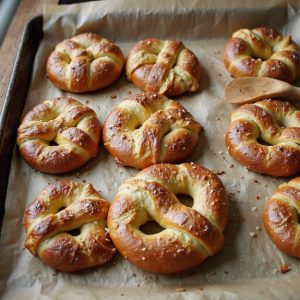 sourdough discard soft pretzels