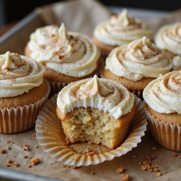 spiced apple cupcake baking