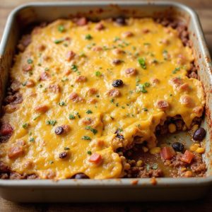 spicy baked ground beef dip