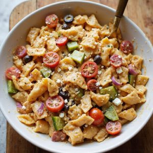 spicy chilled pasta salad
