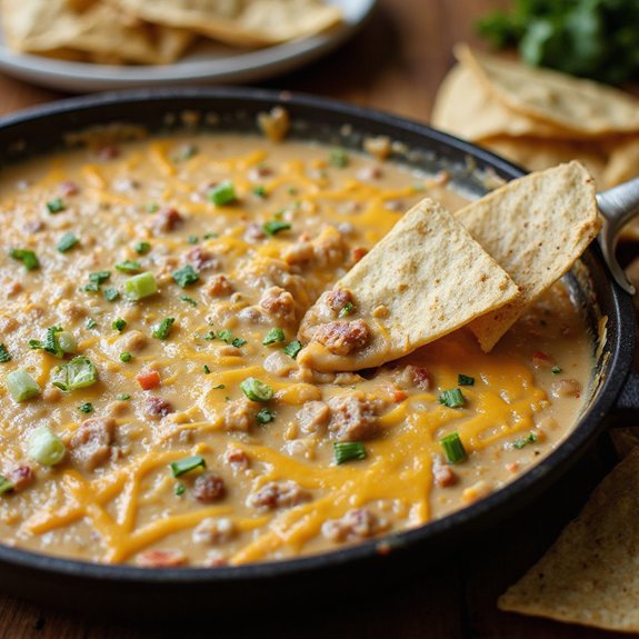 spicy ground beef cheese dip