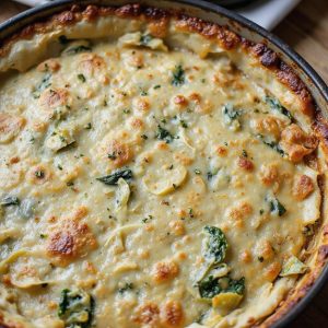 spinach artichoke creamy baked dip