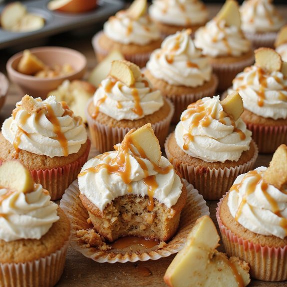 sweet caramel apple cupcakes