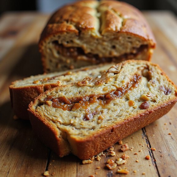 sweet caramel banana loaf