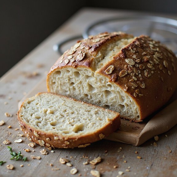 sweet honey oat sourdough loaf