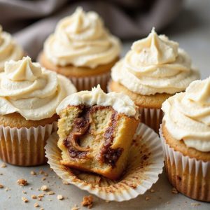 sweet swirled cinnamon pastry cupcakes
