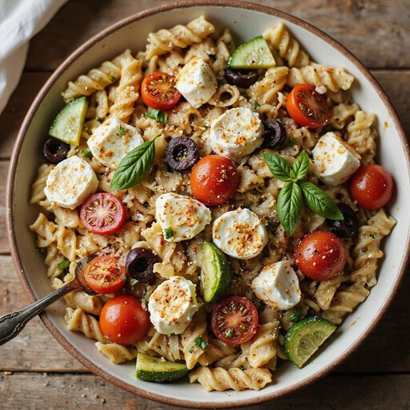 tangy balsamic pasta salad