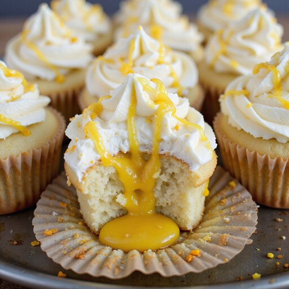 tart lemon curd cupcakes