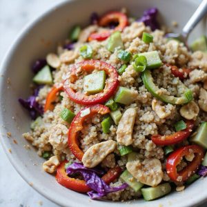 thai peanut quinoa salad