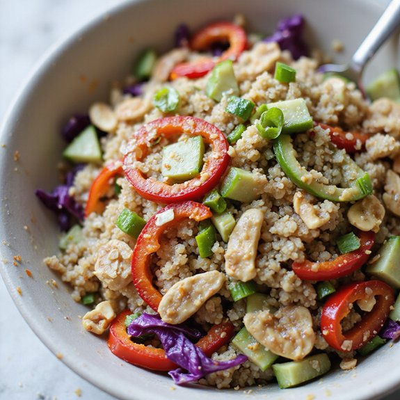 thai peanut quinoa salad
