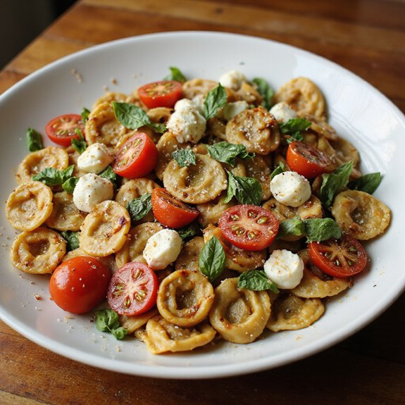 tortellini with caprese flavors