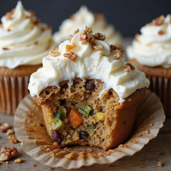 vintage floral vegan cupcakes