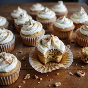 warm cinnamon apple cupcakes