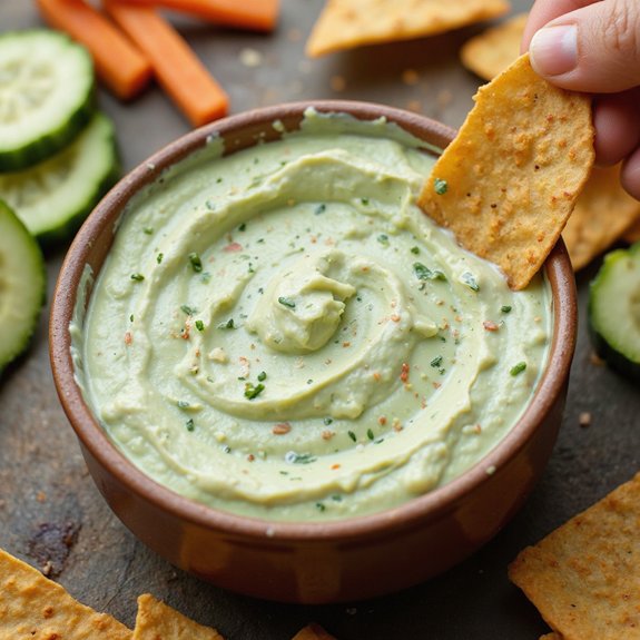 creamy avocado ranch dip