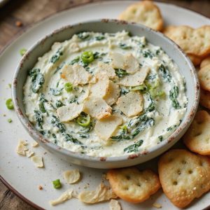creamy cottage spinach dip