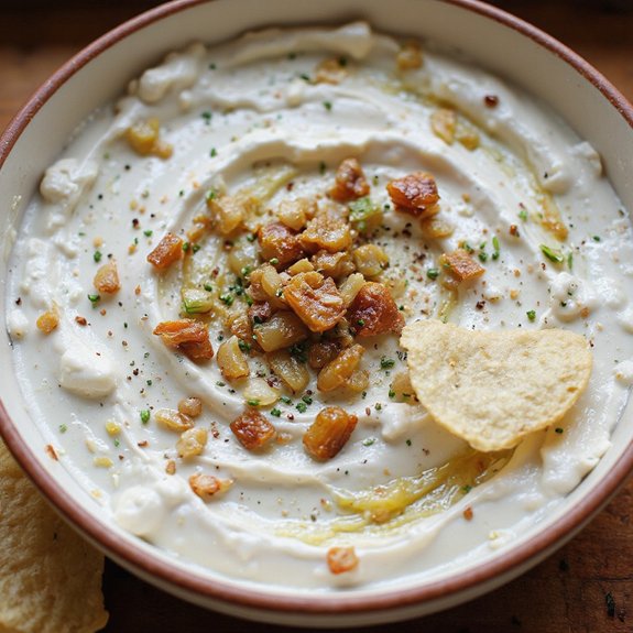 creamy savory caramelized onion dip