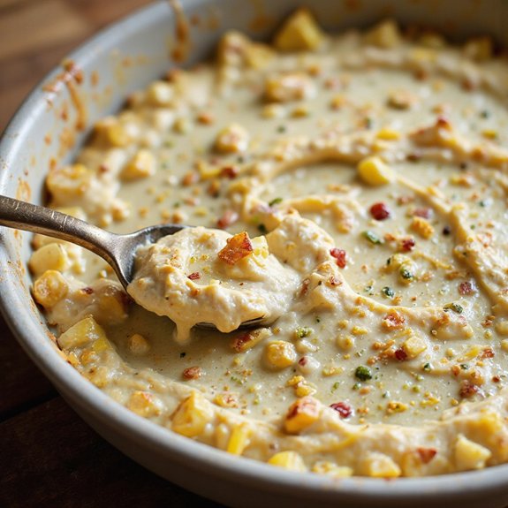 creamy spicy corn cheese dip
