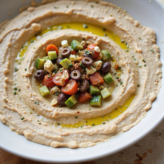 greek style chickpea and olive dip
