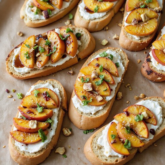 peach crostini appetizer recipe