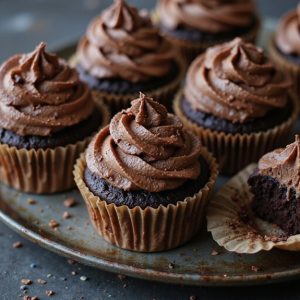 rich dark chocolate cupcakes