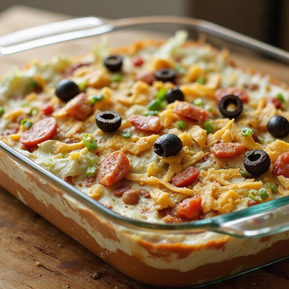 savory crunchy taco dip