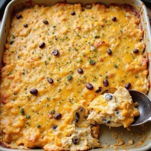 savory layered chicken taco dip