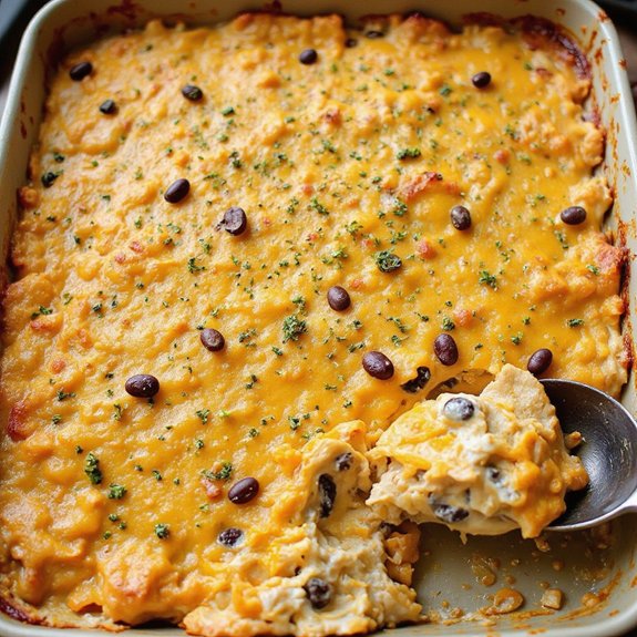 savory layered chicken taco dip