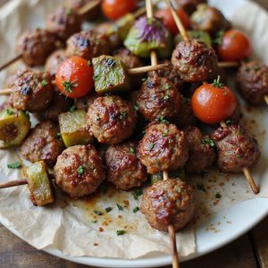 savory meatball skewer appetizers