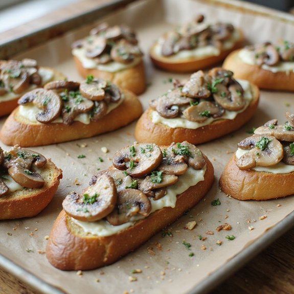 savory mushroom crostini appetizers