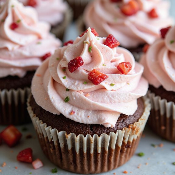 strawberry filled chocolate cupcake recipe