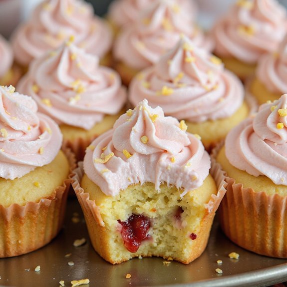 strawberry lemonade flavored cupcakes