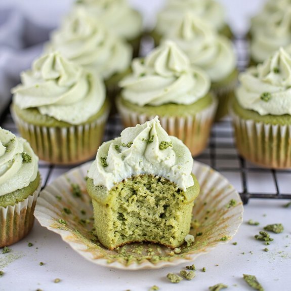vegan matcha green cupcakes