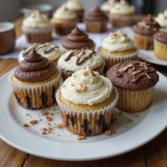 zebra patterned cupcake design