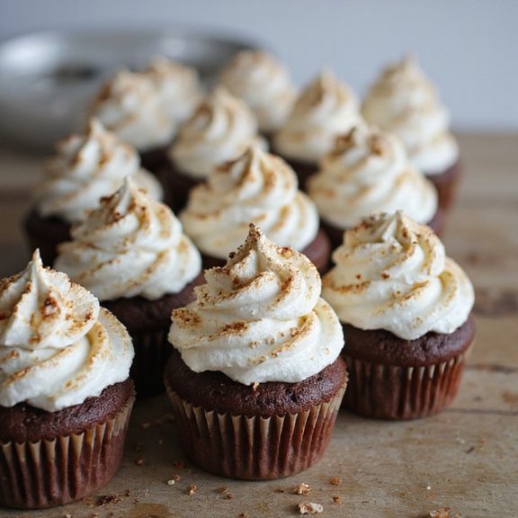 Chocolate Cupcakes With Marshmallow Frosting