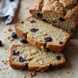 blueberry banana bread streusel