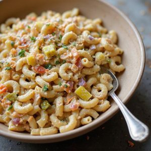 caribbean style creamy macaroni salad