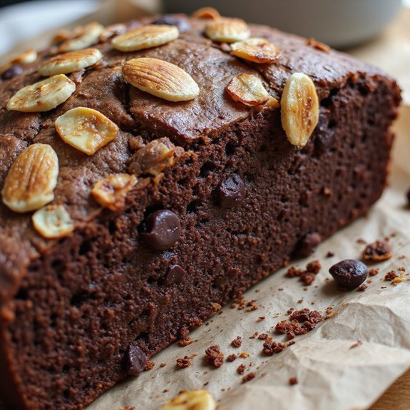 chocolate almond banana bread