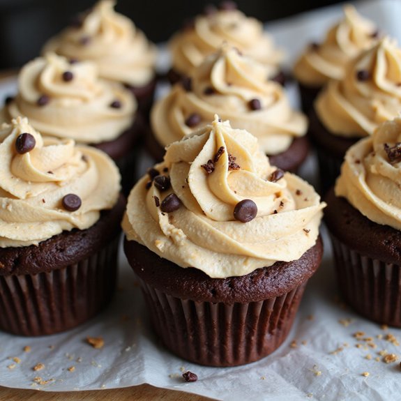 chocolate cupcake with peanut butter