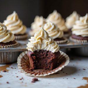 chocolate cupcakes with espresso buttercream