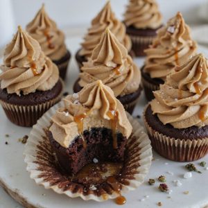 chocolate espresso cupcakes salted caramel