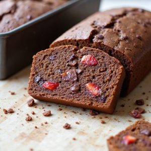 chocolate strawberry banana bread