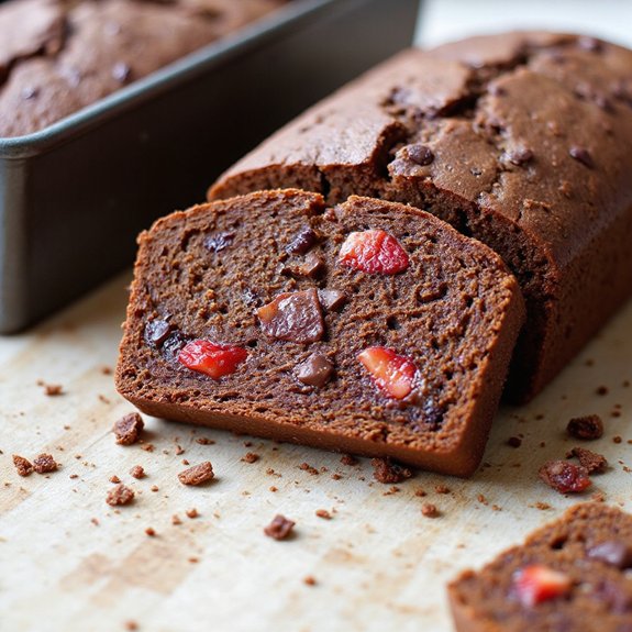 chocolate strawberry banana bread