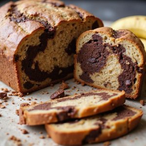chocolate swirled banana bread