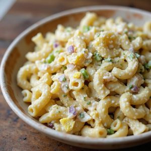 cold macaroni salad with celery